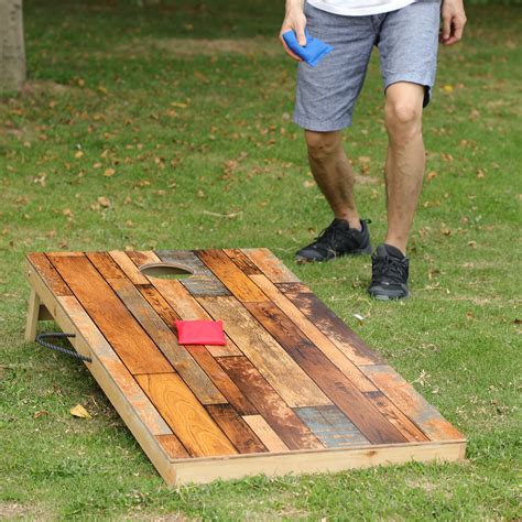 solid wood cornhole set